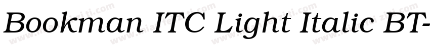 Bookman ITC Light Italic BT字体转换